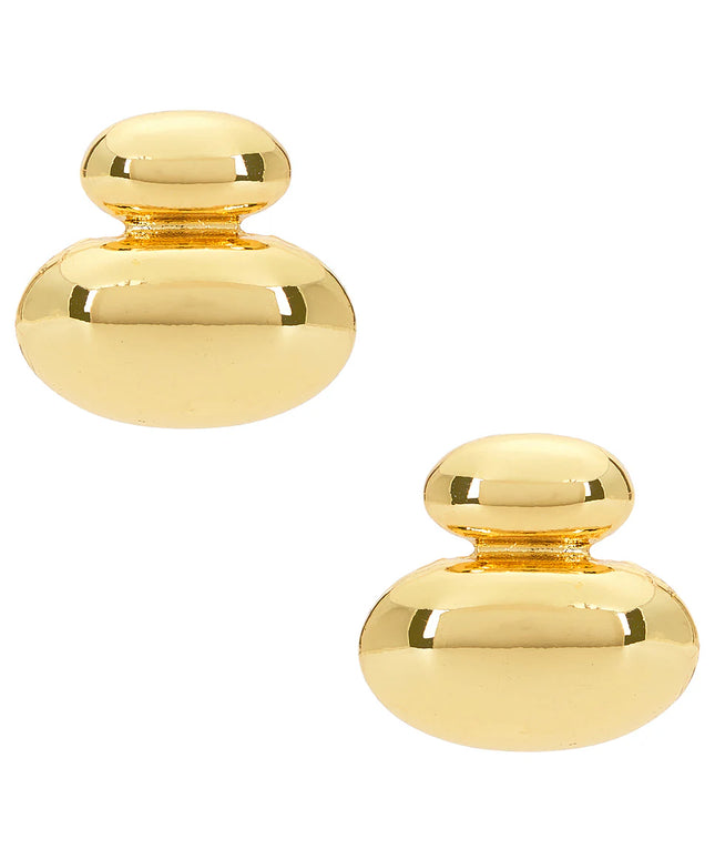 THE DOT DROP - EARRINGS In Solid Non-Tarnish Stainless Steel With 18K Gold-Plate