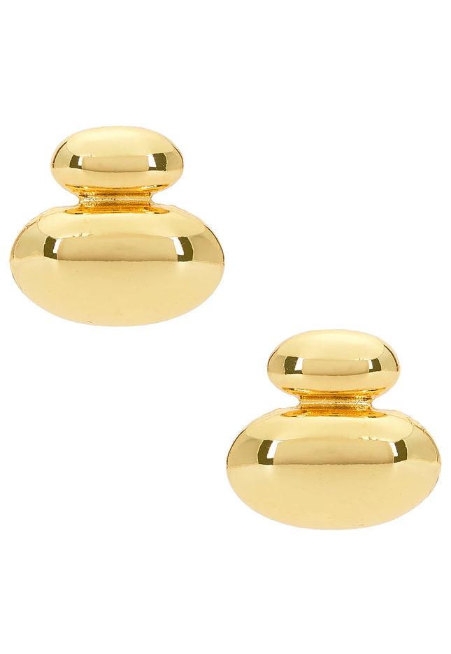 THE DOT DROP - EARRINGS In Solid Non-Tarnish Stainless Steel With 18K Gold-Plate