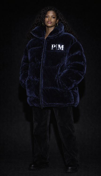 The P|M Midnight Velvet Puffer - Navy Edition