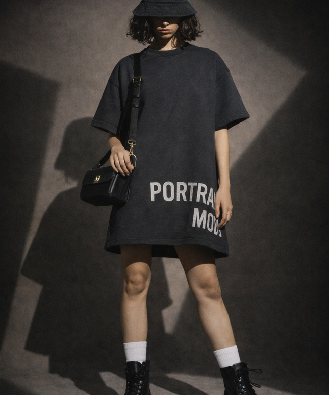 The P|M Casting T-Shirt Dress - Vintage Black Edition