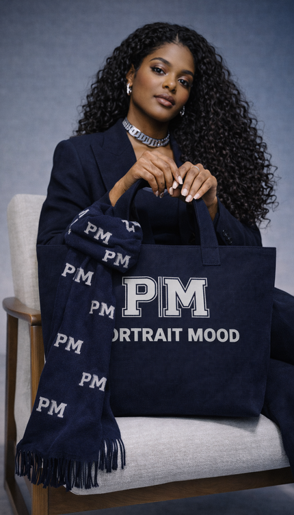 The P|M Monogram Essential Scarf - Midnight Edition