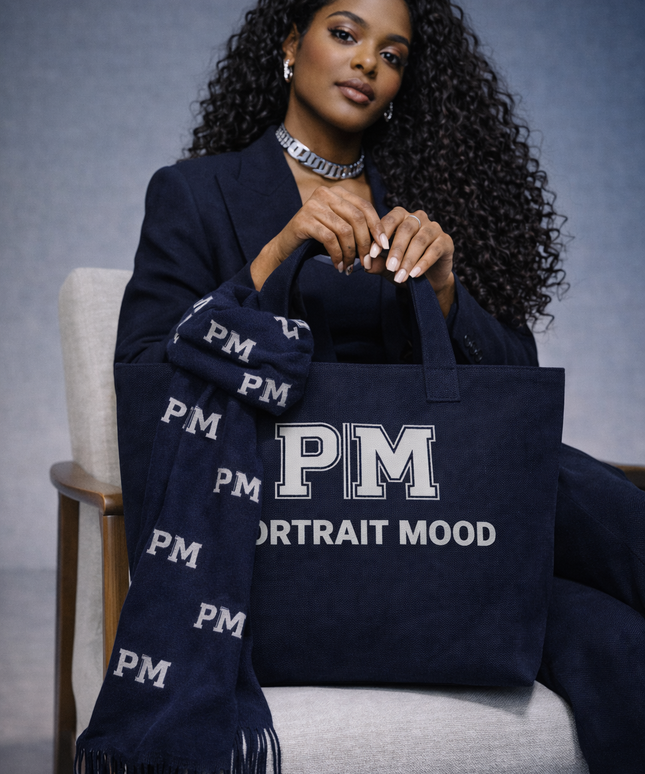 The P|M Monogram Essential Scarf - Midnight Edition