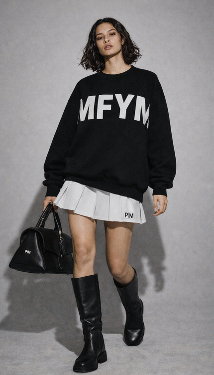 The P|M MFYM Statement Crewneck - Noir Edition
