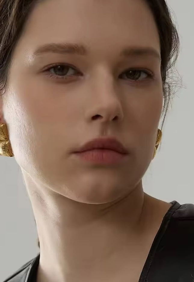 The Sculpted Block Earrings – Modern Texture Meets Artful Form