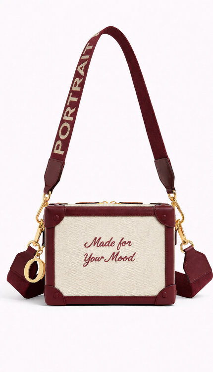 The P|M Miniature Rigid Trunk Crossbody - Burgundy Edition