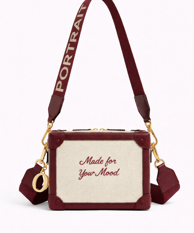 The P|M Miniature Rigid Trunk Crossbody - Burgundy Edition