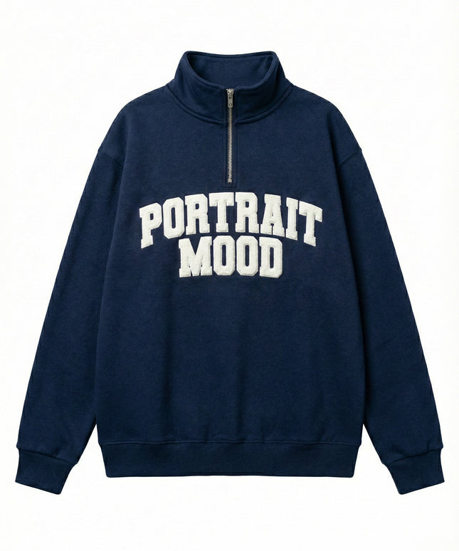 Portrait Mood Quarter-Zip – Navy Blue