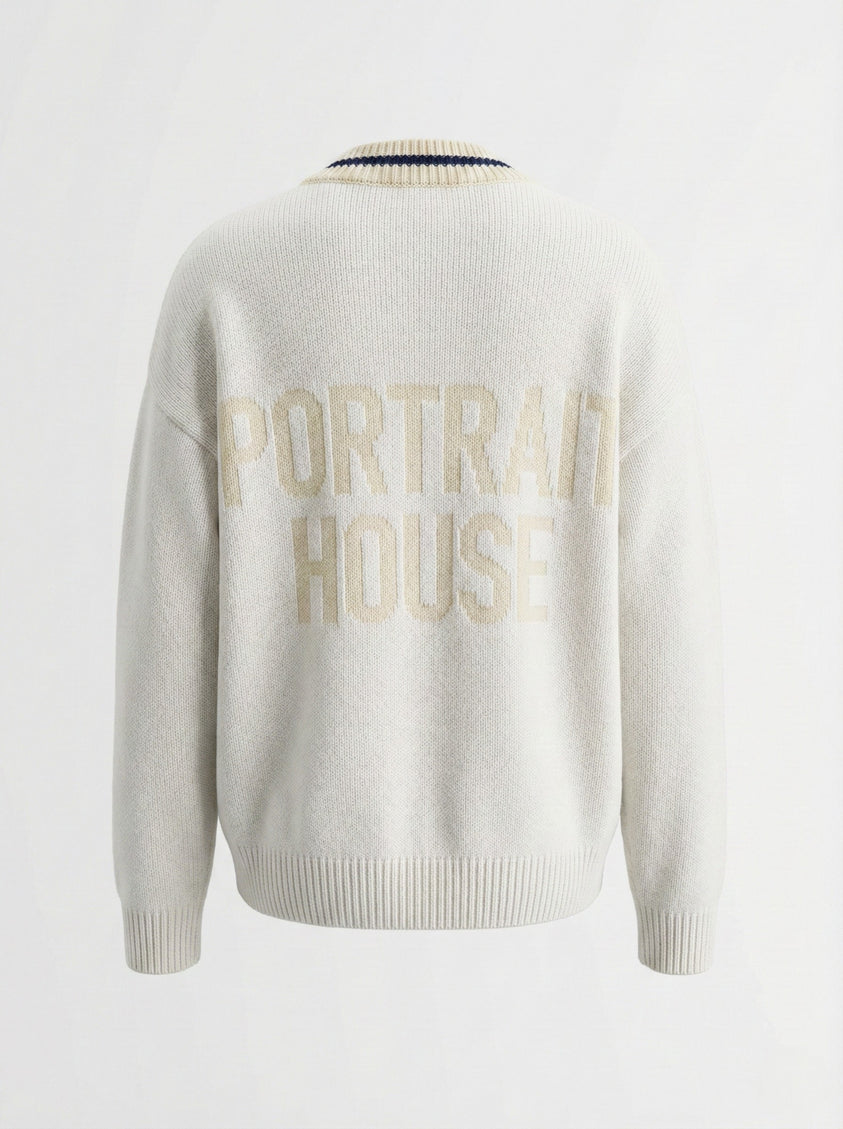 PORTRAIT HOUSE Varsity Knit – Ivory
