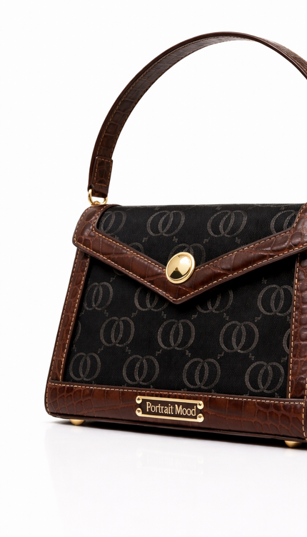 The P|M Sovereign Envelope Shoulder Bag - Sable & Espresso Edition