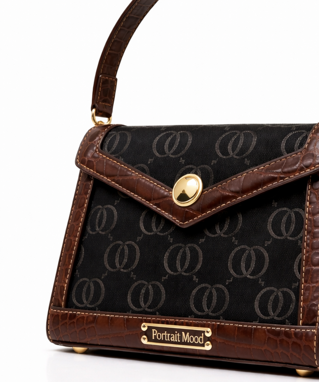 The P|M Sovereign Envelope Shoulder Bag - Sable & Espresso Edition