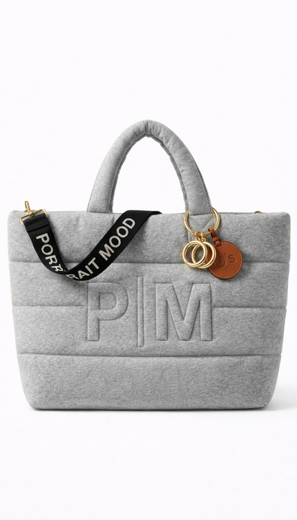 The P|M Studio Puffer Tote - Heather Grey Edition