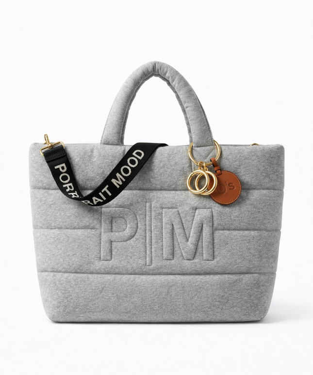 The P|M Studio Puffer Tote - Heather Grey Edition