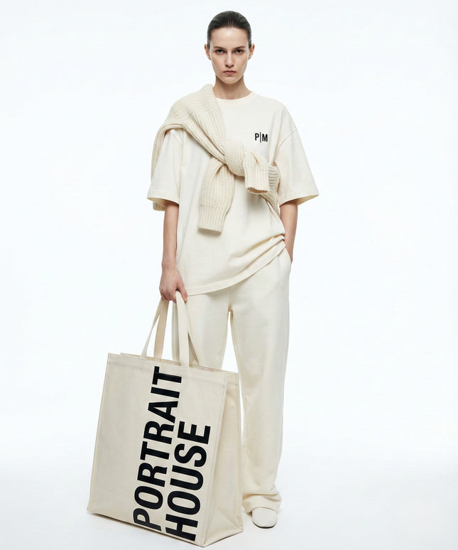 PORTRAIT HOUSE Structured Canvas Tote