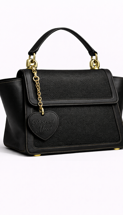 P|M ALLURE Top Handle - Noir Minimalist Heart Edition