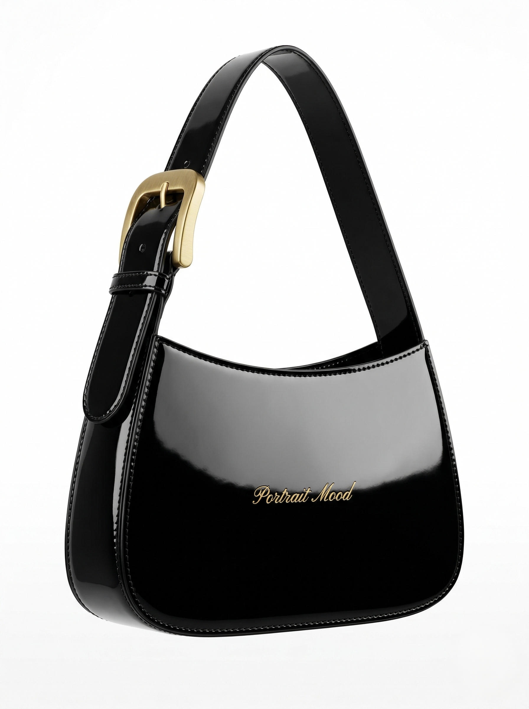 The P|M Caprice Hobo — Noir Patent Edition