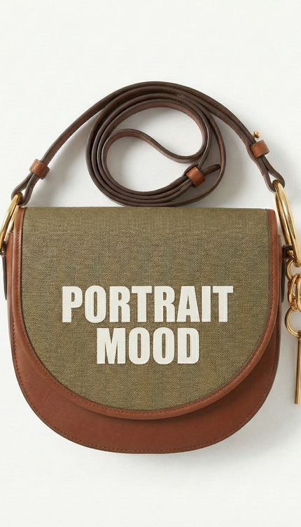 The P|M Vanguard Graphic Saddle Bag - Olive & Cognac Edition