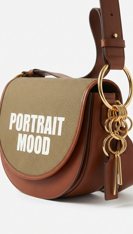 The P|M Vanguard Graphic Saddle Bag - Olive & Cognac Edition