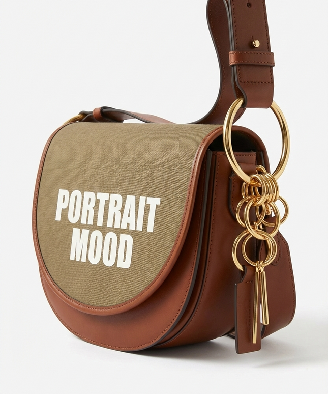 The P|M Vanguard Graphic Saddle Bag - Olive & Cognac Edition