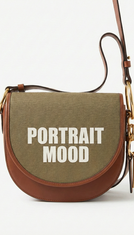 The P|M Vanguard Graphic Saddle Bag - Olive & Cognac Edition