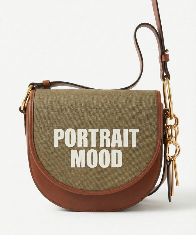 The P|M Vanguard Graphic Saddle Bag - Olive & Cognac Edition