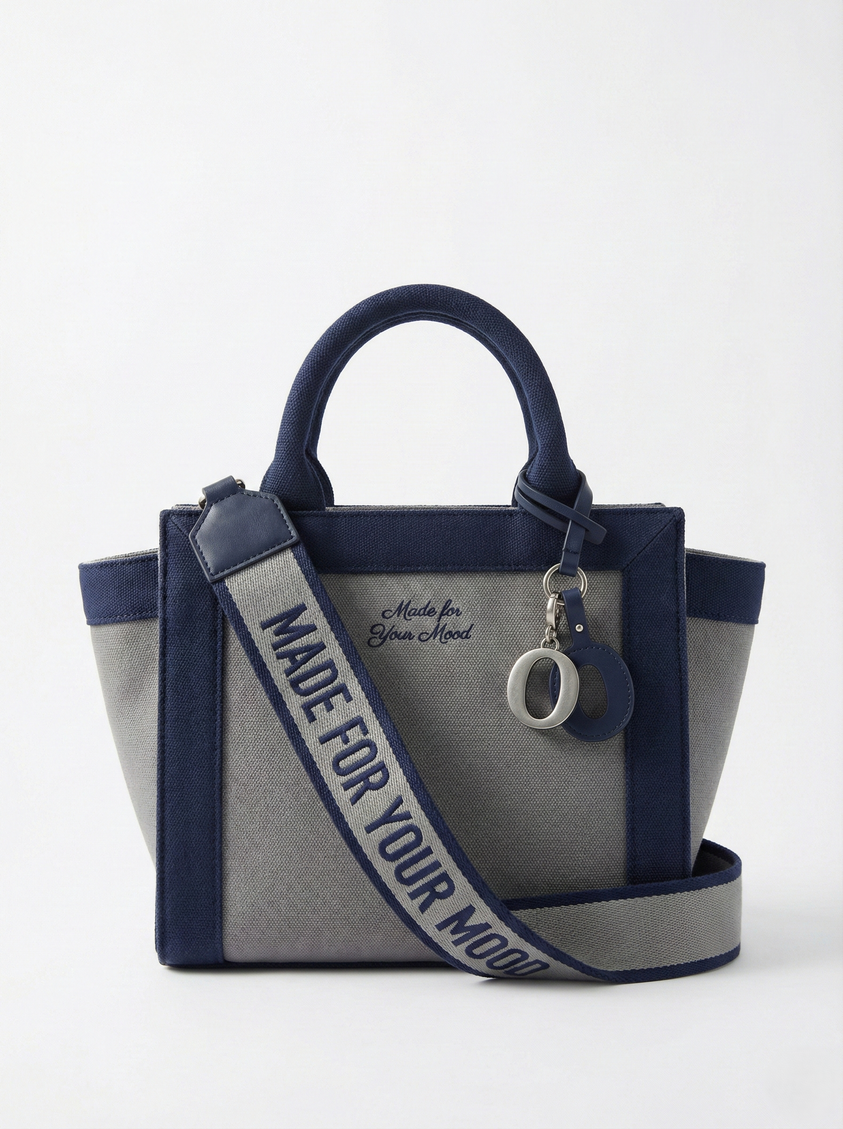 The P|M Union Two-Tone City Tote - Grey & Navy Edition