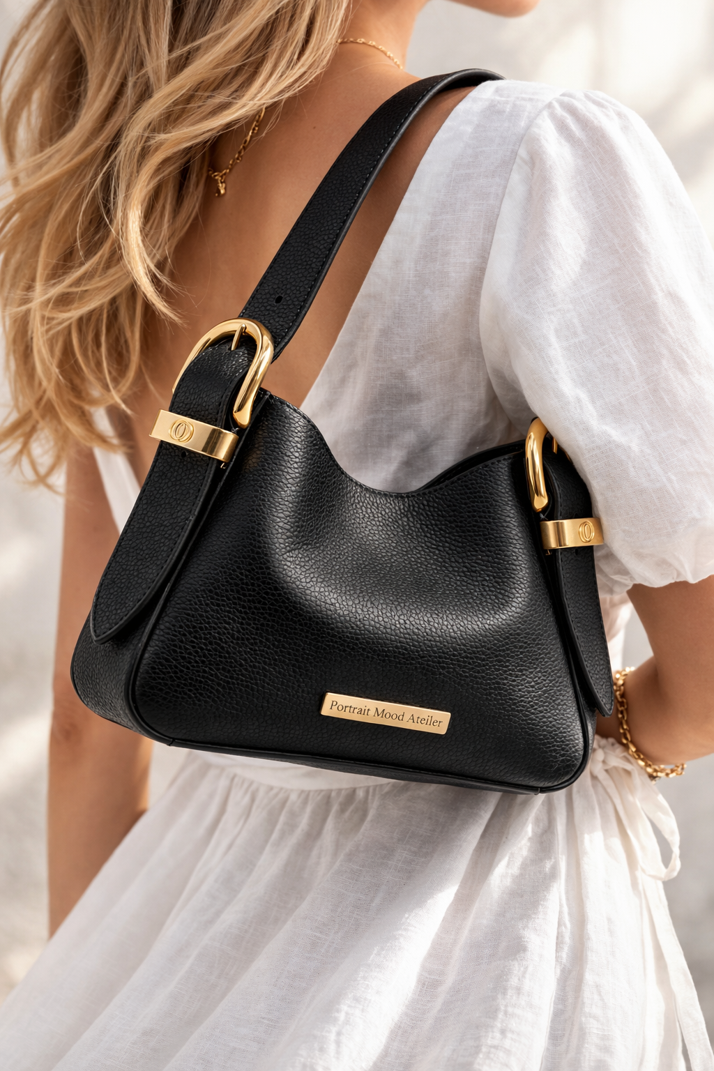 P|M Caprice Shoulder Bag — Noir