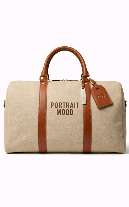 The P|M Grand Tour Canvas Weekender - Sand & Cognac Edition