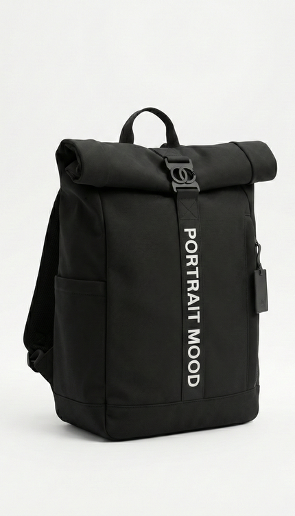 The P|M Mission Roll-Top Backpack - Noir Edition