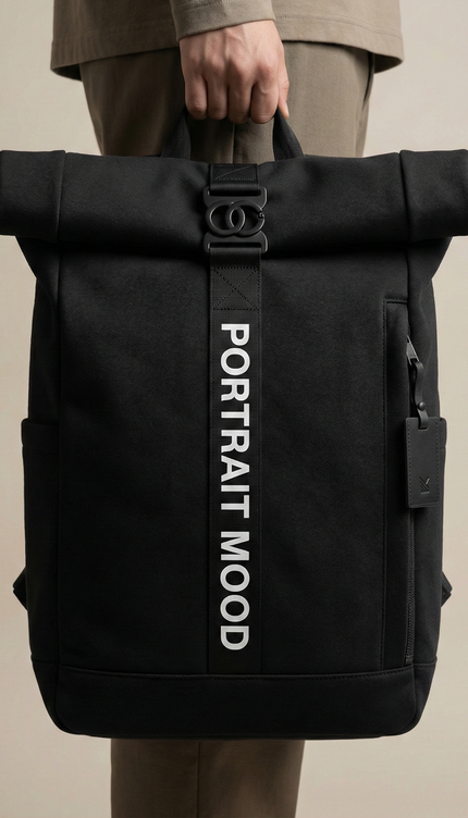 The P|M Mission Roll-Top Backpack - Noir Edition