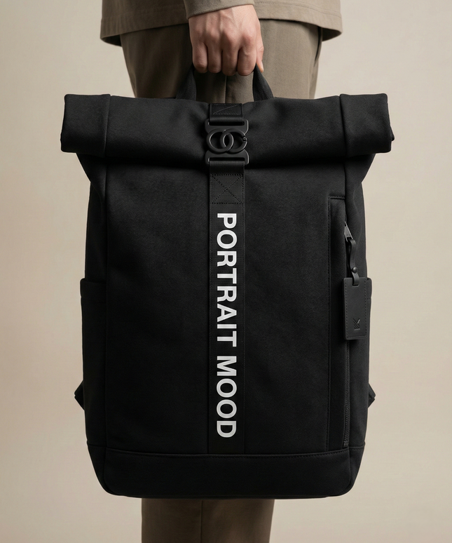 The P|M Mission Roll-Top Backpack - Noir Edition