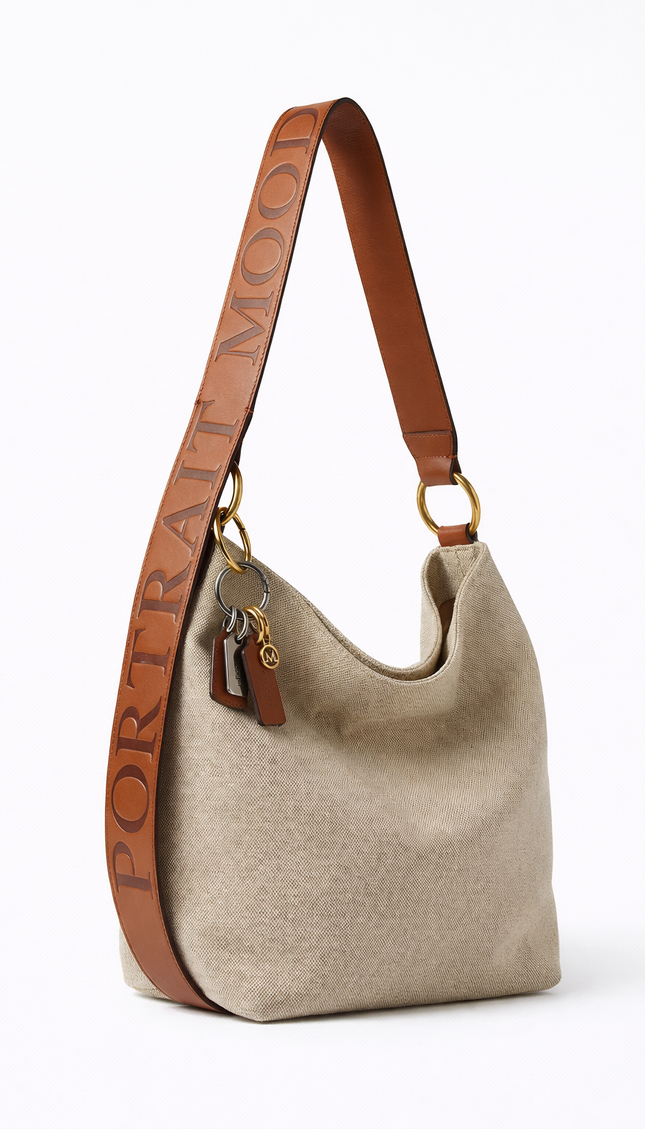The P|M Nomad Signature Strap Hobo - Sand & Cognac Edition