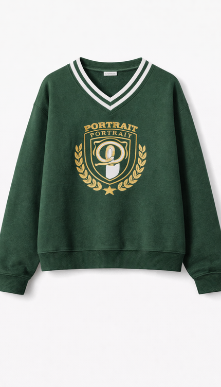 The P|M Academy Varsity V-Neck - Forest Edition