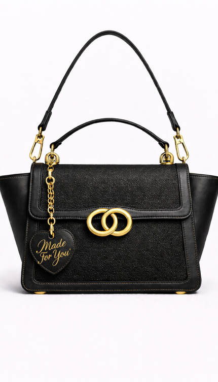 P|M ALLURE Top Handle - Noir & Gold Heart Edition