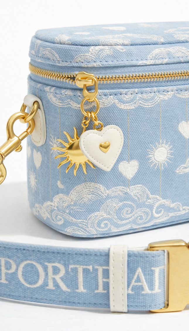 The P|M Orbit Vanity Crossbody - Céleste Toile Edition