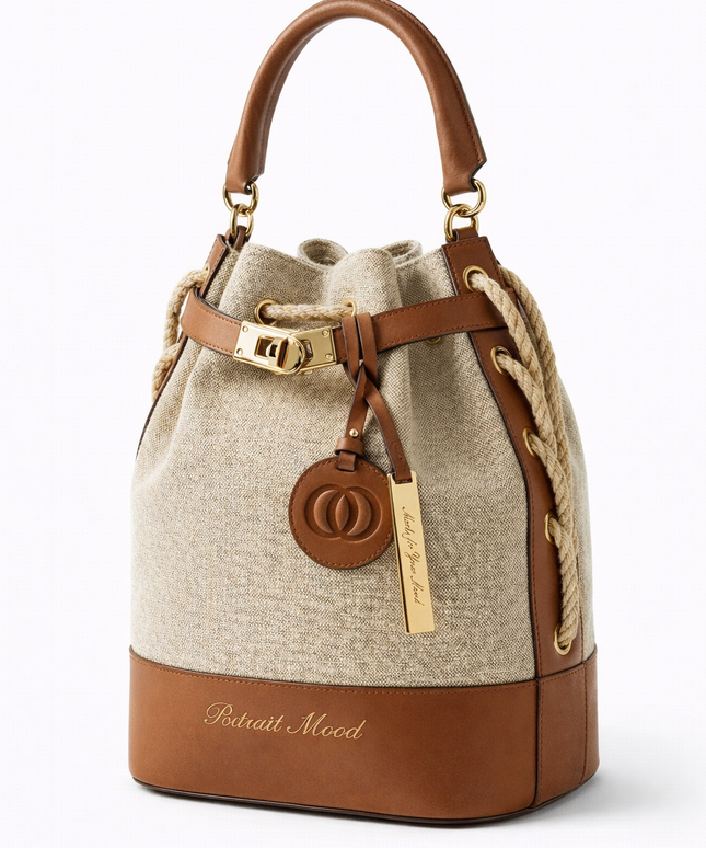 The P|M Voyage Rope Bucket Bag - Sand & Cognac Edition