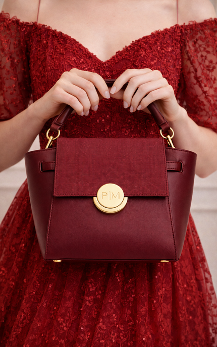 P|M SCANDAL Vintage Mahogany Mini Top Handle