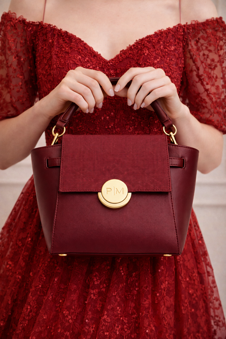 P|M SCANDAL Vintage Mahogany Mini Top Handle