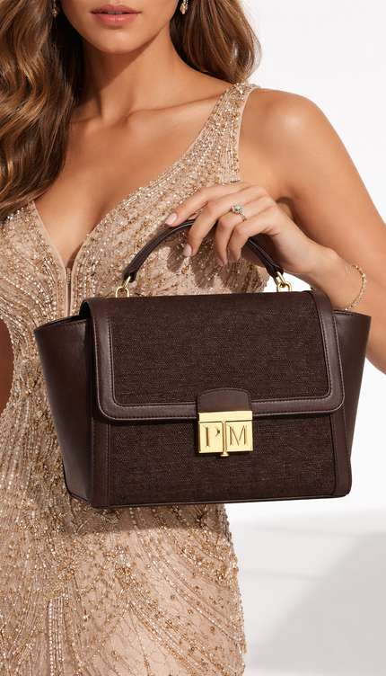 P|M GROUNDED Top Handle - Vintage Espresso Mixed-Media