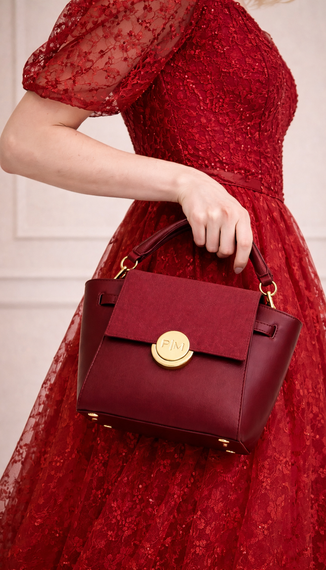 P|M SCANDAL Vintage Mahogany Mini Top Handle