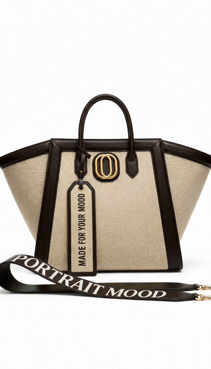 The P|M Sovereign Winged Tote - Espresso & Sand Edition