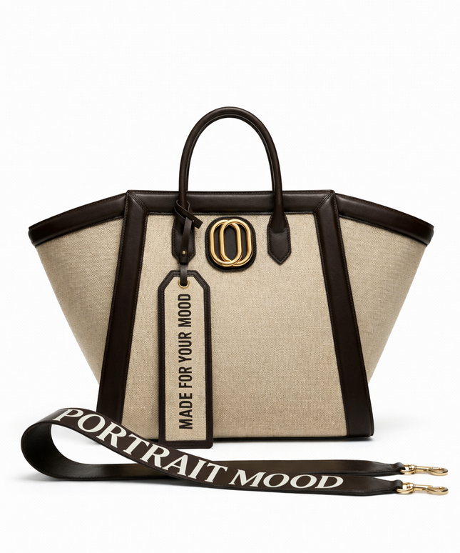 The P|M Sovereign Winged Tote - Espresso & Sand Edition