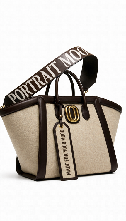 The P|M Sovereign Winged Tote - Espresso & Sand Edition