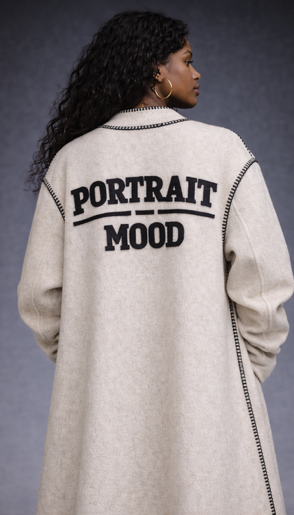 The P|M Atelier Blanket Stitch Coat - Oatmeal Edition