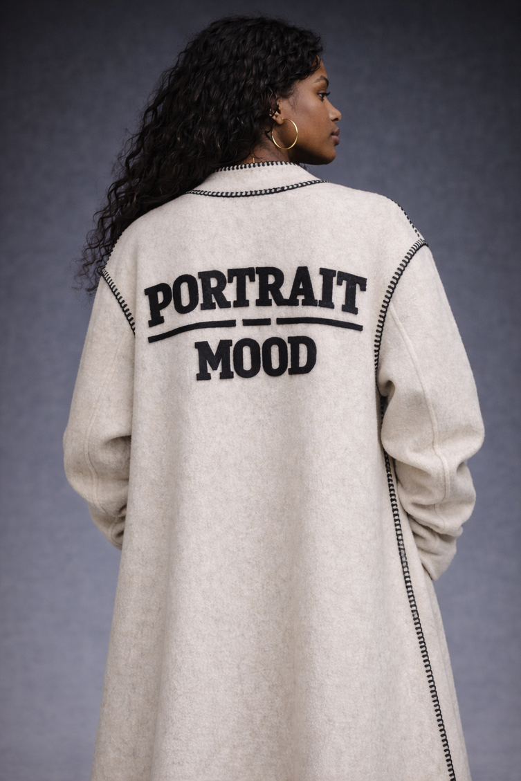 The P|M Atelier Blanket Stitch Coat - Oatmeal Edition