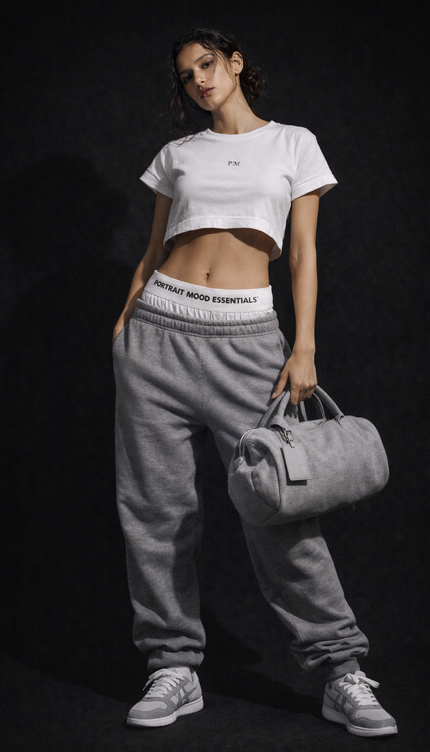 The P|M Core Cropped Tee - Blanc Edition