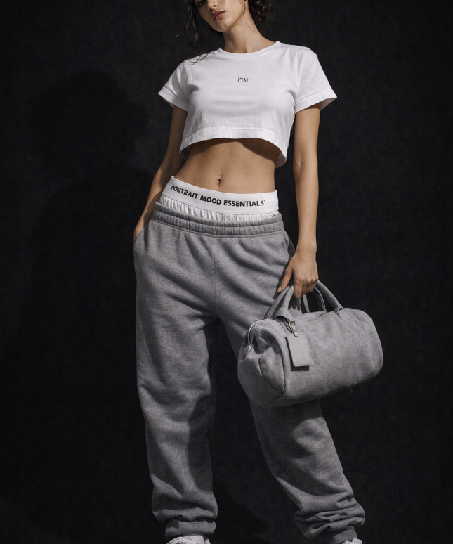 The P|M Core Cropped Tee - Blanc Edition