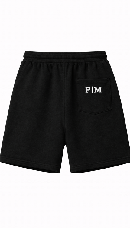 The P|M Studio Monogram Shorts - Noir Edition