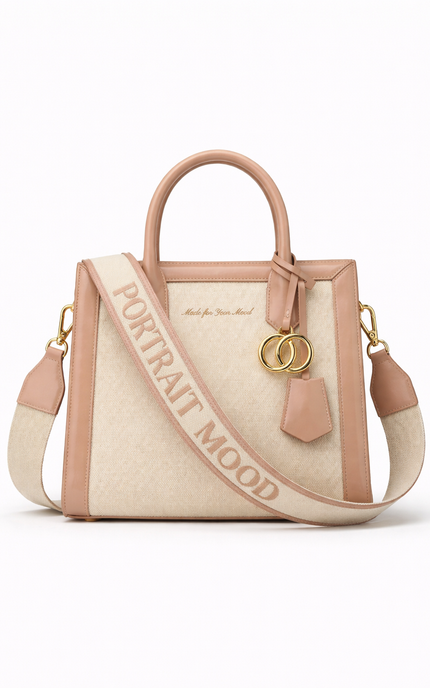 The P|M Gallery Frame Tote - Blush & Sand Edition