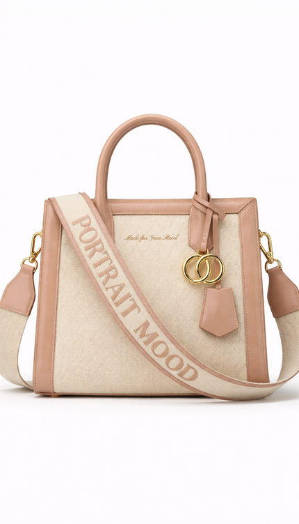 The P|M Gallery Frame Tote - Blush & Sand Edition