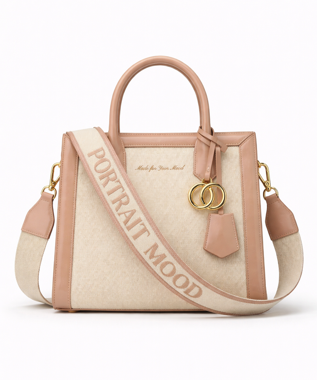 The P|M Gallery Frame Tote - Blush & Sand Edition